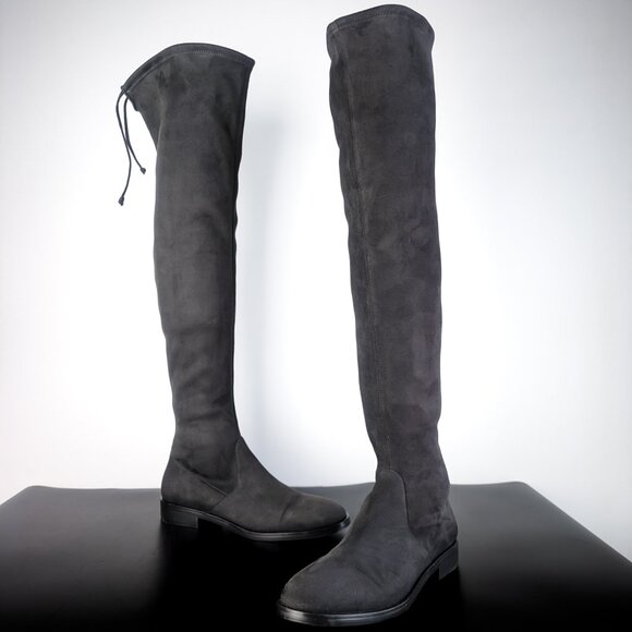 Size 10 Stuart Weitzman Over-The-Knee Boots Suede Slate Gray MAKE AN OFFER! - Picture 1 of 8